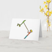 Kite Flying Kaart (Gele Bloem)