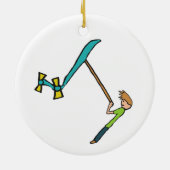 Kite Flying Keramisch Ornament (Achterkant)