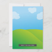 Kite Flying Kids Birthday Party Invitation Kaart (Achterkant)