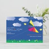 Kite Flying - Kinderuitnodigingen - 4 Kaart (Staand voorkant)