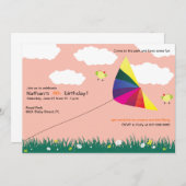 Kite Flying - Kinderuitnodigingen - 5 Kaart (Voorkant / Achterkant)