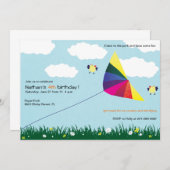 Kite Flying - Kinderuitnodigingen Kaart (Voorkant / Achterkant)