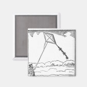 Kite Flying Magneet (Voorkant / Achterkant)