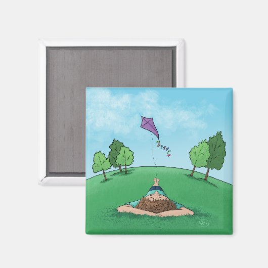 Kite Flying Magnet (Voorkant / Achterkant)