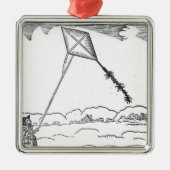 Kite Flying Metalen Ornament (Voorkant)