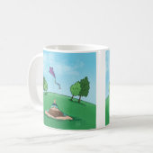 Kite Flying ontwerp Koffie Mok (Voorkant links)