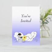 Kite Flying Party Custom Invitation Sjabloon Kaart (Staand voorkant)