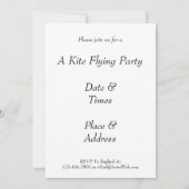 Kite Flying Party Custom Invitation Sjabloon Kaart (Achterkant)