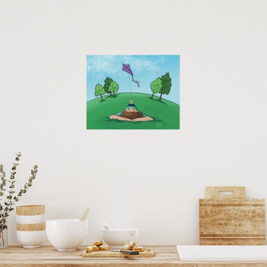Kite Flying Poster (Keuken)