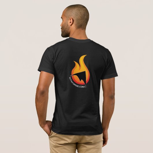 Kite Forge - Heren T (zwart) T-shirt (Achterkant volledig)