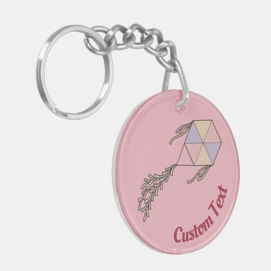 Kite Icon Pink Sleutelhanger (Voorkant Links)