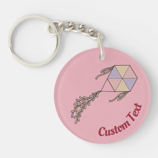 Kite Icon Pink Sleutelhanger (Voorkant)