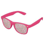 Kite iconen patroon roze retro zonnebril (Gekanteld)