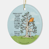 Kite in een Motivatie prijsopgave voor bomen Keramisch Ornament (Links)