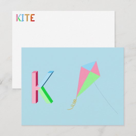 Kite Kaart (Voorkant / Achterkant)