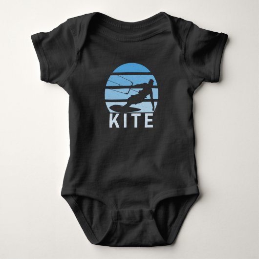 Kite Kiteboarding Surfer Windsurfing Vintage Romper (Voorkant)