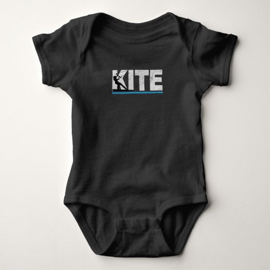 Kite Kitesurfer Kitesurfing Surfing Retro Gift Romper (Voorkant)