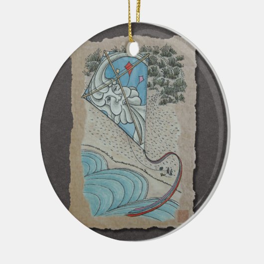 Kite & Mr North Wind Keramisch Ornament (Links)