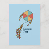 Kite Pictogram Lichtblauw Briefkaart (Voorkant)