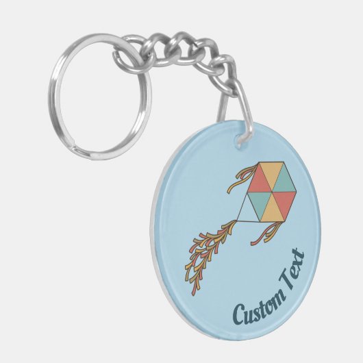 Kite Pictogram Light Blue Sleutelhanger (Voorkant Links)