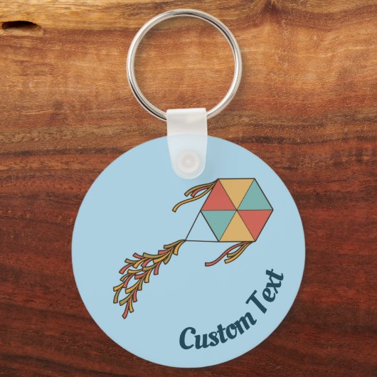 Kite Pictogram Light Blue Sleutelhanger (Voorkant)
