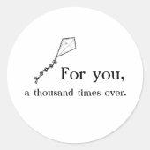 Kite Runner Ronde Sticker (Voorkant)