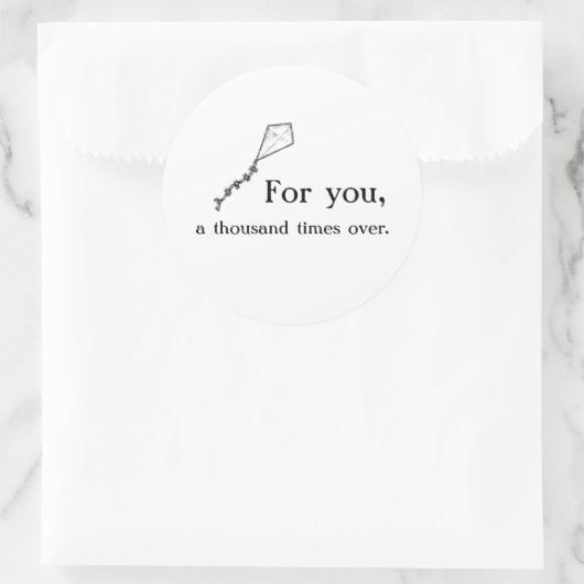 Kite Runner Ronde Sticker (Tas)