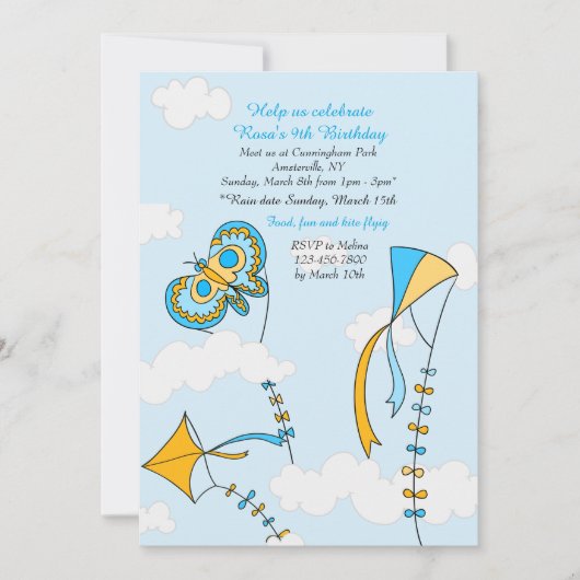 Kite Sky Uitnodiging (Voorkant)