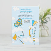 Kite Sky Uitnodiging (Staand voorkant)