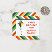 Kite Strepen Persoonlijke Cadeau Bijgevoegde Kaart Notitiekaartje (Voorkant / Achterkant in situ)