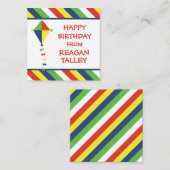 Kite Strepen Persoonlijke Cadeau Bijgevoegde Kaart Notitiekaartje (Voorkant / Achterkant)