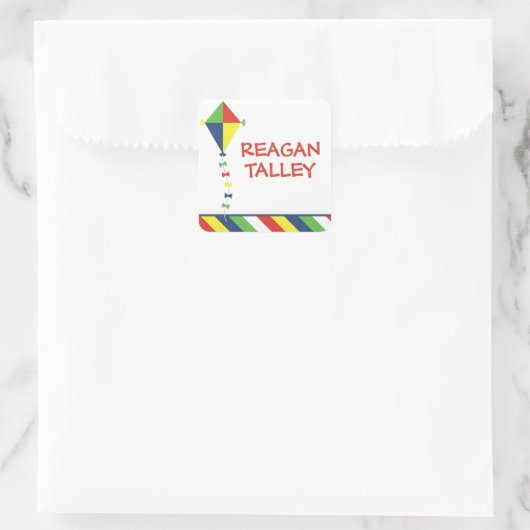 Kite Stripes - Aangepaste Stickers (Tas)