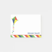 Kite Stripes gepersonaliseerd Post-IT Notitieblok Post-it® Notes (Voorkant)
