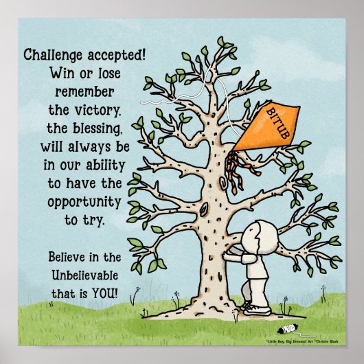 Kite Stuck in Tree Inspiration Poster (Voorkant)