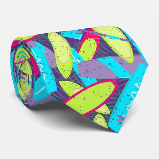 Kite Surf Boards Colorful Kiteboarding Patroon Stropdas (Opgerold)