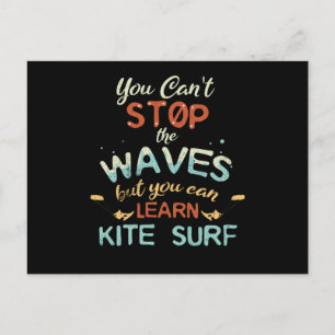 Kite Surf Kitesurfing Stop Waves Surf Windsurfing Briefkaart