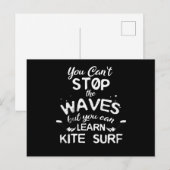 Kite Surf Kitesurfing Stop Waves Surf Windsurfing Briefkaart (Voorkant / Achterkant)
