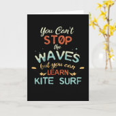 Kite Surf Kitesurfing Stop Waves Surf Windsurfing Kaart (Gele Bloem)