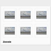 Kite surfen. vierkante sticker (Vel)
