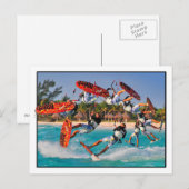 Kite Surfer Back-roll Post Card Briefkaart (Voorkant / Achterkant)