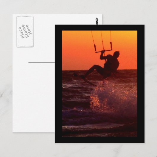 Kite Surfer Briefkaart (Voorkant / Achterkant)