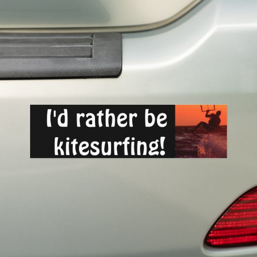 Kite Surfer Bumpersticker (Op auto)