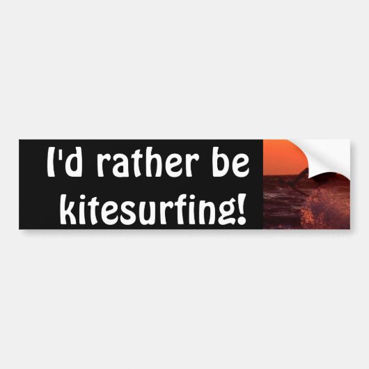 Kite Surfer Bumpersticker (Voorkant)