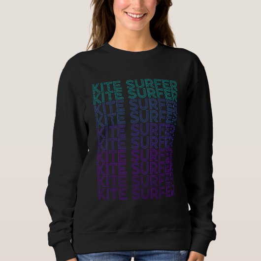 Kite Surfer Kite Surfen Retro Trui (Voorkant)