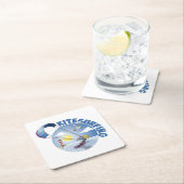 Kite surfing blue illustration. kartonnen onderzetters (Insitu)