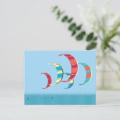 Kite Surfing Briefkaart (Staand voorkant)