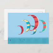 Kite Surfing Briefkaart (Voorkant / Achterkant)
