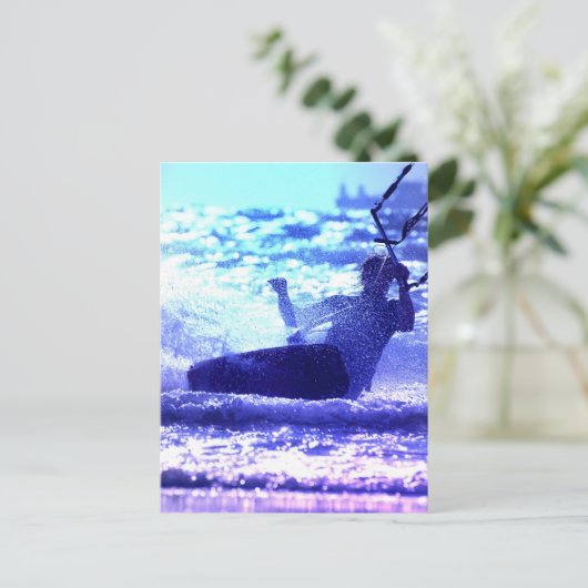 Kite Surfing Briefkaart (Staand voorkant)