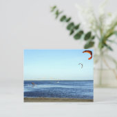 Kite Surfing Briefkaart (Staand voorkant)
