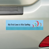 Kite Surfing Bumpersticker (Op auto)